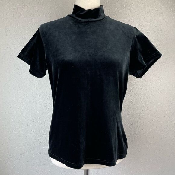 Stance Black Velour Top Size L EUC - Picture 1 of 4